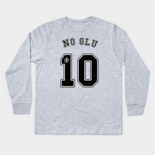 No Glu-10 Football (black) Kids Long Sleeve T-Shirt